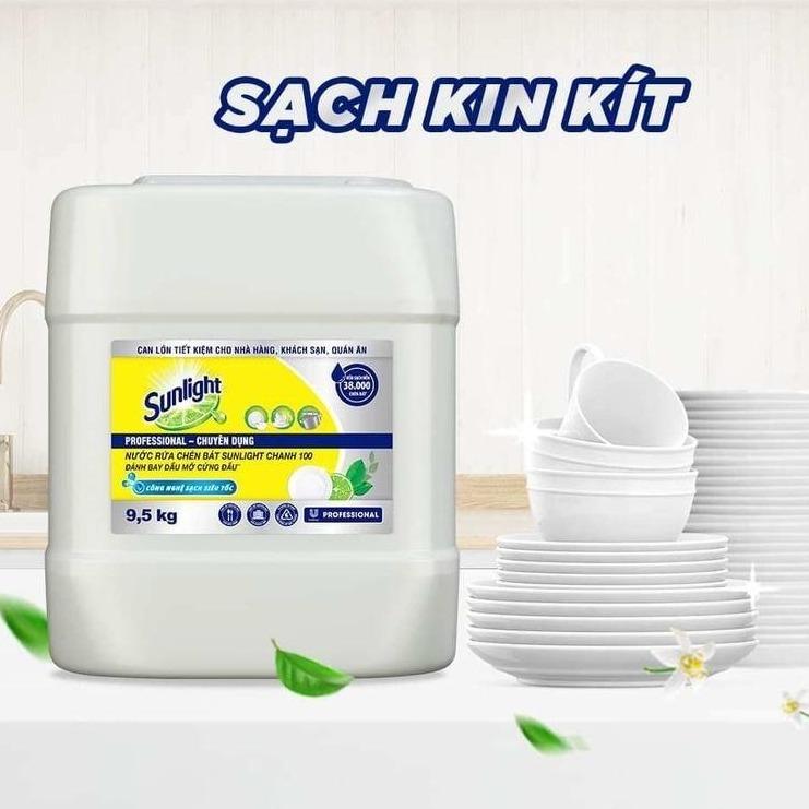   Chính hãng  Can nước rửa chén Sunlight 9.5kg hương chanh siêu tiết kiệm Làm Sạch nước  rửa 