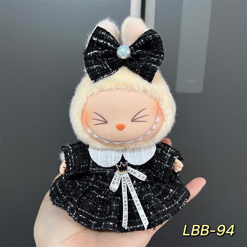 Product Introduction of Labubu Doll Clothes Vinyl Labubu 17cm Plush Toy Cute Dress-Up Casual Outfit Skirt Plush Toy Clothes 11