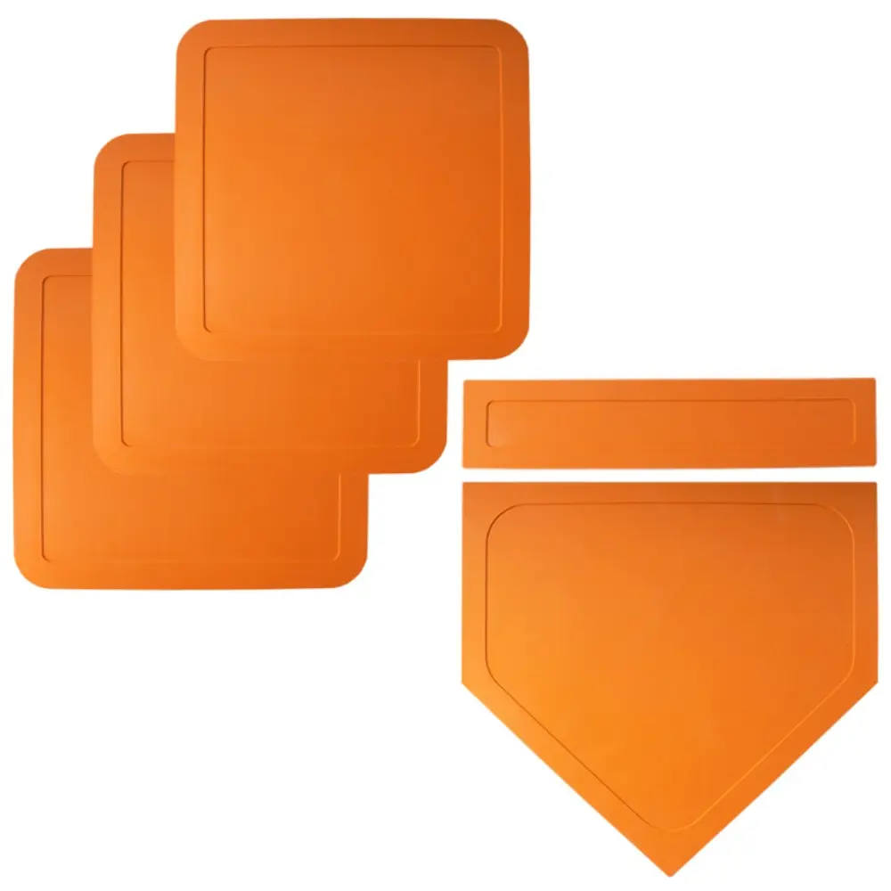 5Pcs/Set Outdoor Sports Waterproof Baseball Softball Base Set Wear-resistant Durable Rubber Field Bases Practice Team Baseball Field Supplies Baseball Equipment