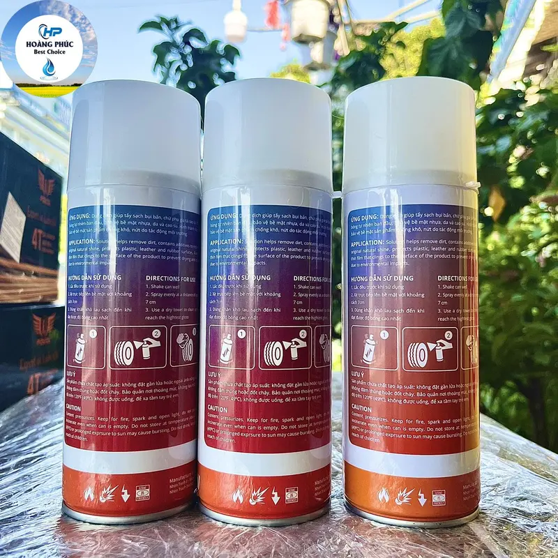 [Mẫu Mới] Chai Xịt Phục Hồi Nhựa Nhám Và Làm Bóng Lốp Xe BZ TIRE SHINE Blue Dolphin 450ml 2