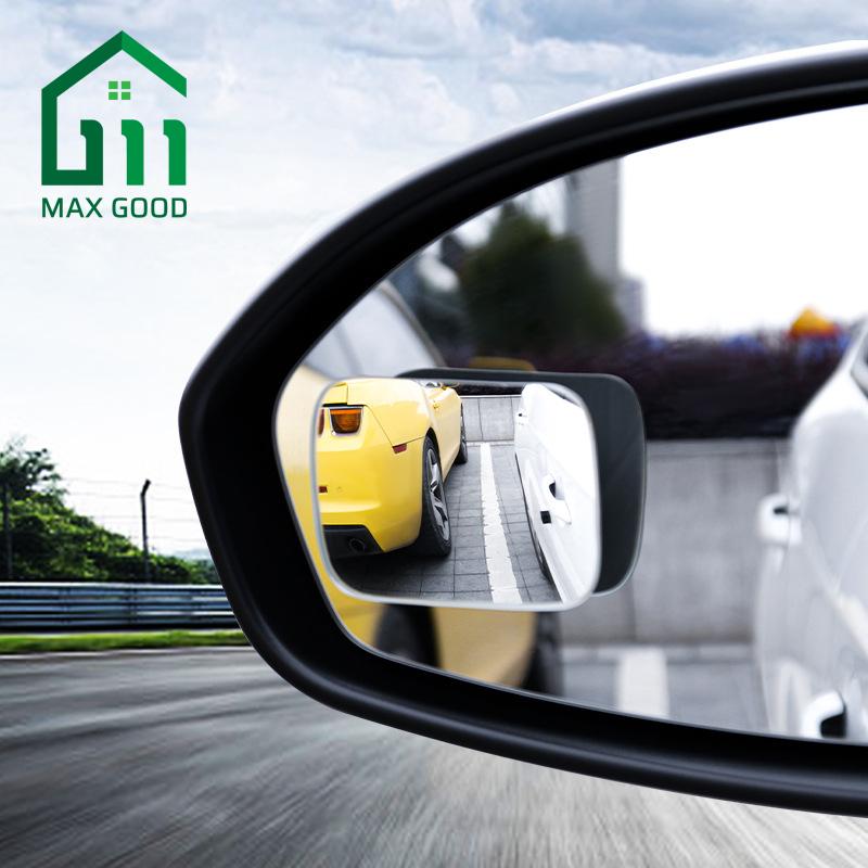 Bộ 2 Gương Cầu Lồi Hình Chữ Nhật Gắn Gương Chiếu Hậu Ô Tô Xoay 360 Độ Xóa Điểm Mù Cho Xe Hơi guong cauloi xehoi