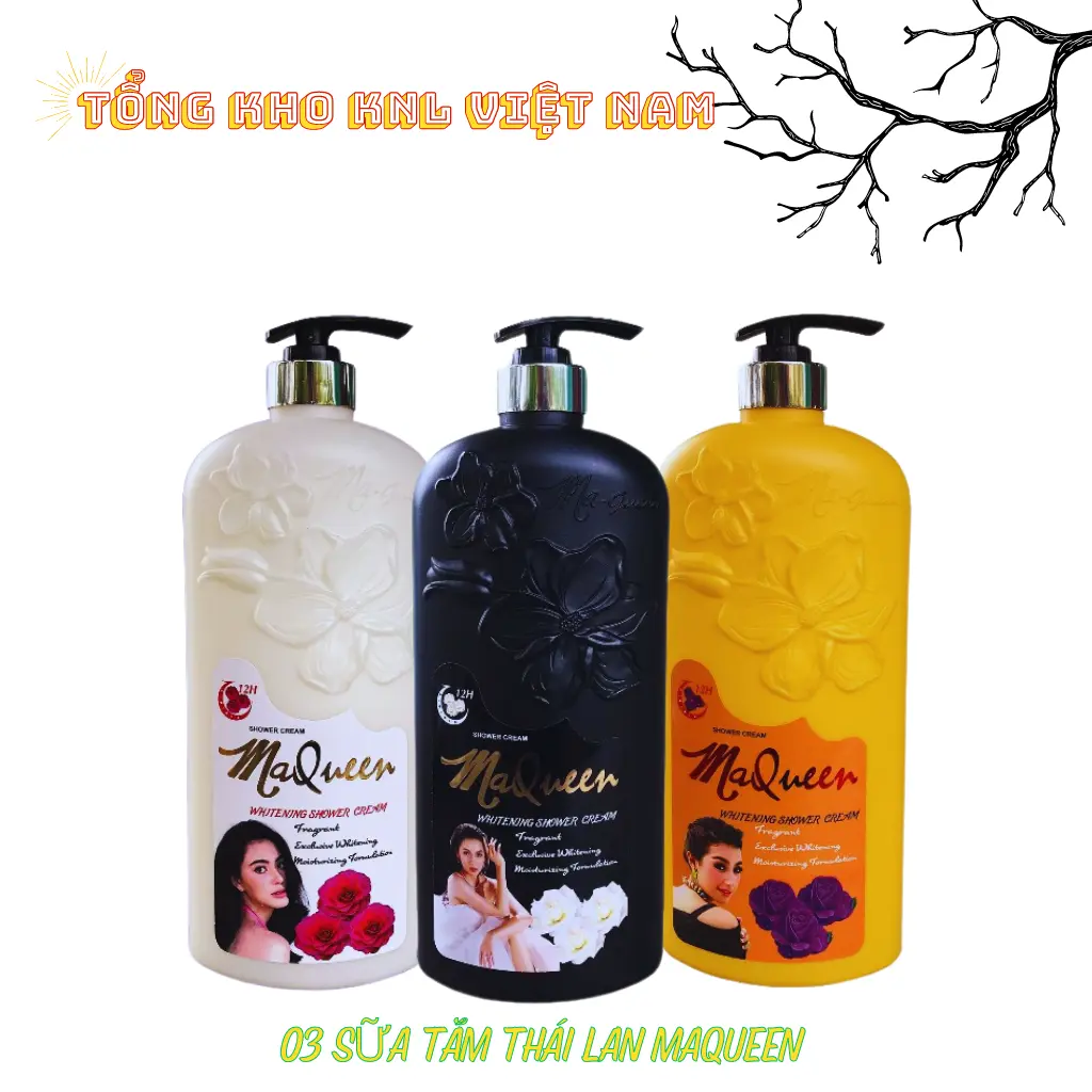 (COMBO 3)Sữa Tắm Thái Lan Maqueen 1200ml | Sữa Tắm Hương Nước Hoa Dưỡng Body