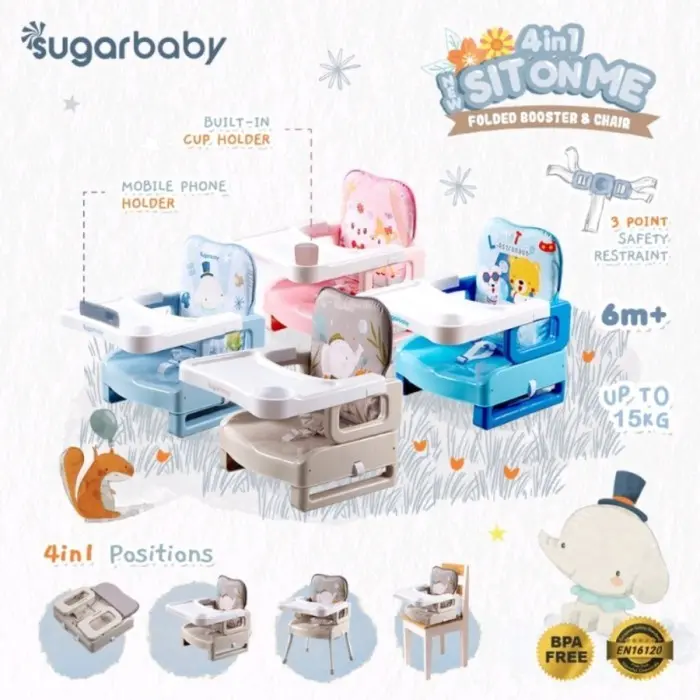 Makassar! Sugar Baby Sit On Me Booster Seat / Kursi Makan Bayi 0