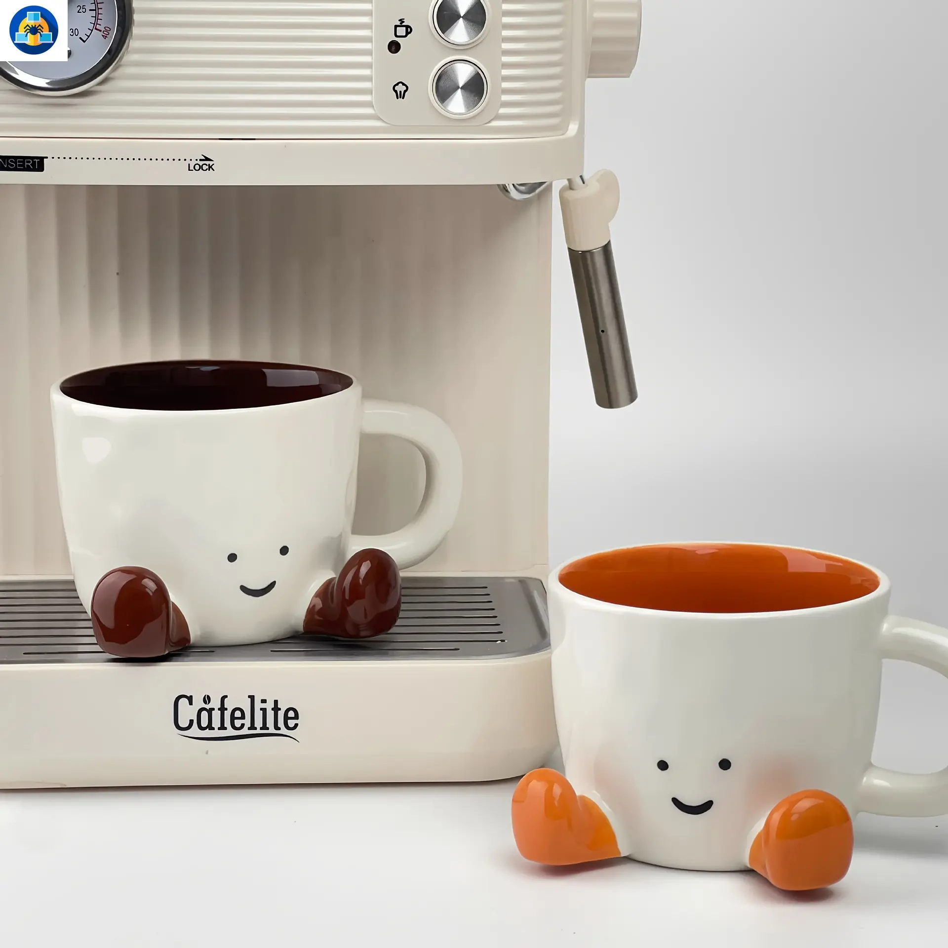 C&S    1 Piece Cute Cartoon Foot Ceramic Coffee Mug - Features a Playful Feet Design, No Assembly Needed. With Unique Underglaze Decoration, It's a Durable Ceramic Cup for Hot Beverages. Ideal as a Birthday Gift, Souvenir