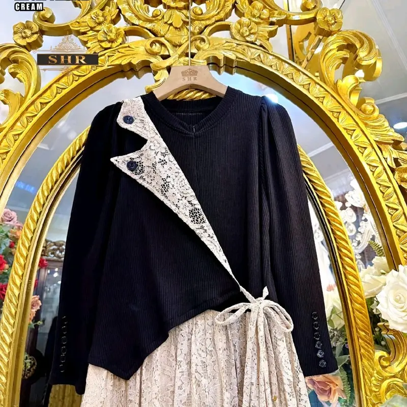 Gamis SHR Brokat Cream 3