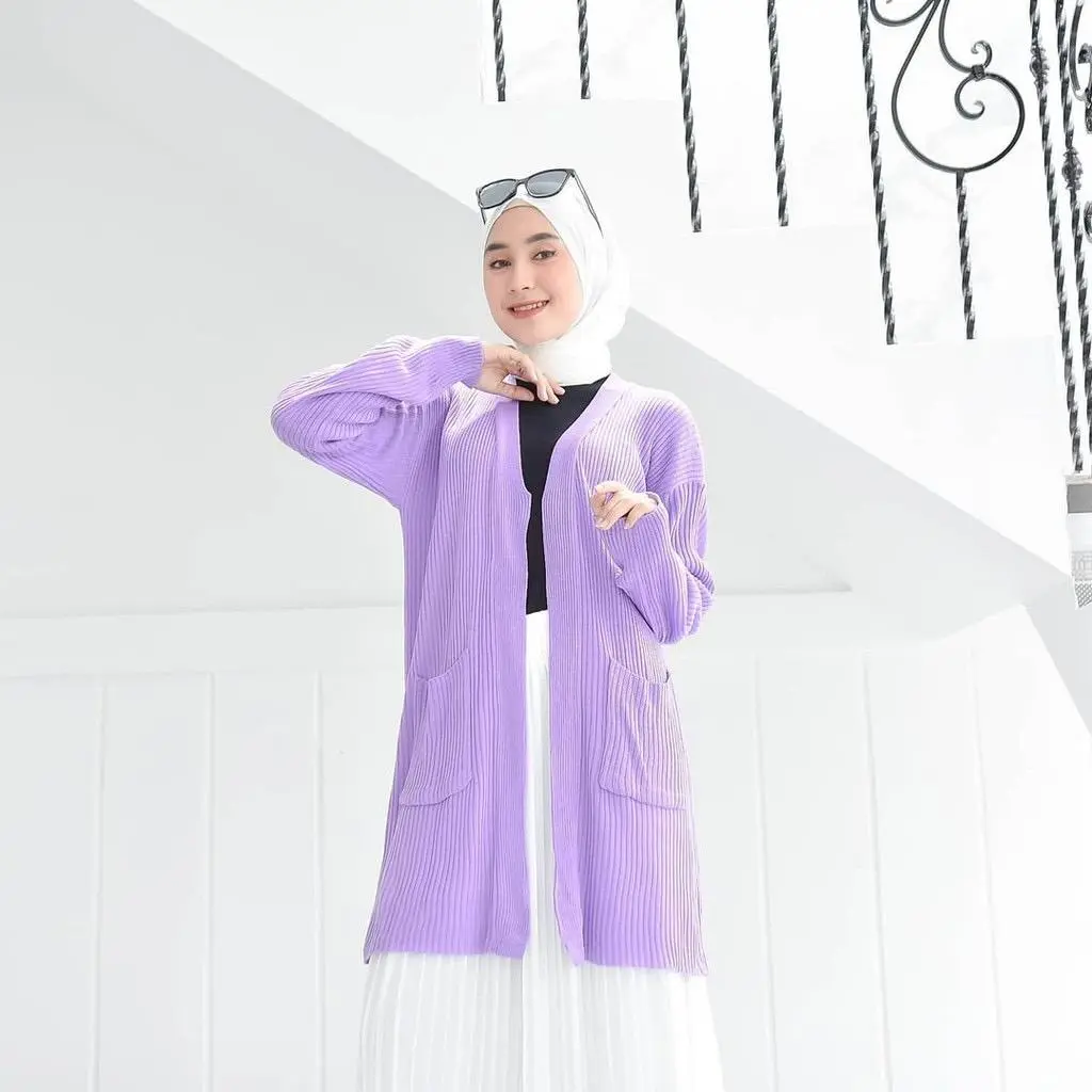Alesha - LONG CARDIGAN BELLE PREMIUM Muslim Panjang