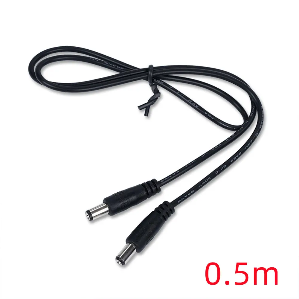 Dây nguồn DC5.5 * 2.1 nam sang nam, chiều dài 0,5m, dây nguồn nam đôi, mô hình 2464 22AWG, 2 chiếc