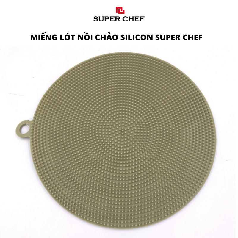 Miếng Lót Nồi Chảo Super Chef  Silicon Đa Năng 3 Trong 1 ( Lót nồi, Nhấc nồi, Rửa Chén Bát) Mềm Dẻo, Chịu Nhiệt