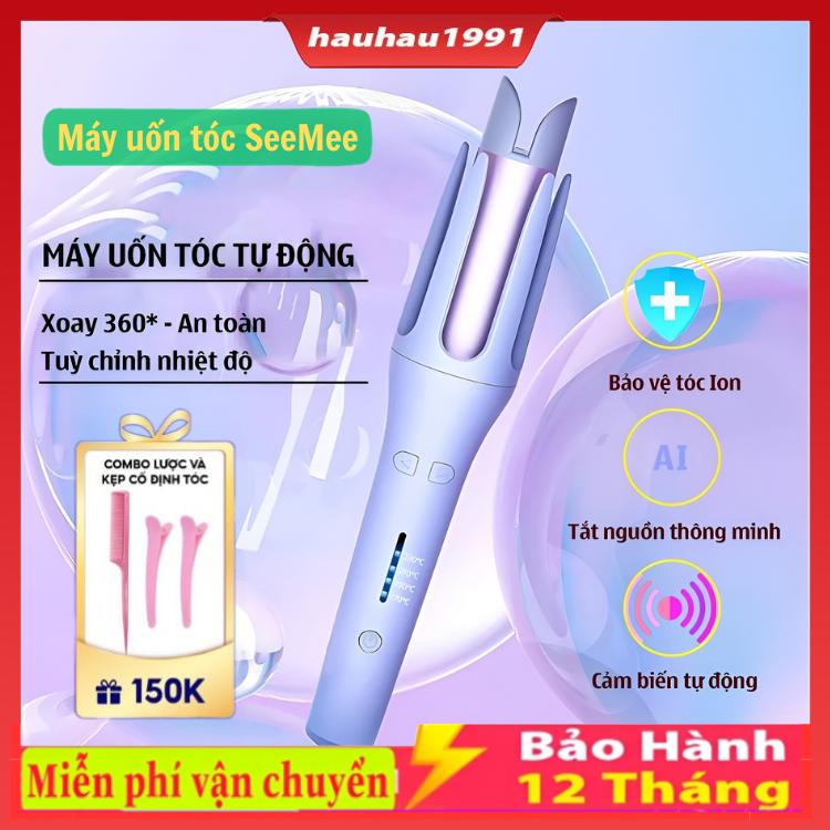Máy uốn tóc làm xoăn tự động SeeMee FAERS PLUS lớp phủ gốm sứ bảo vệ tóc khi tạo kiểu đường kính uốn 32mm bảo hành 12 tháng