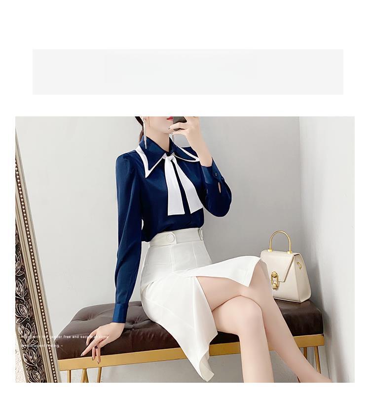 Product Introduction of Commuter Business Suit Women's 2024 New Women's Fashion Temperament Shirt with Skirt Two-Piece Set 10