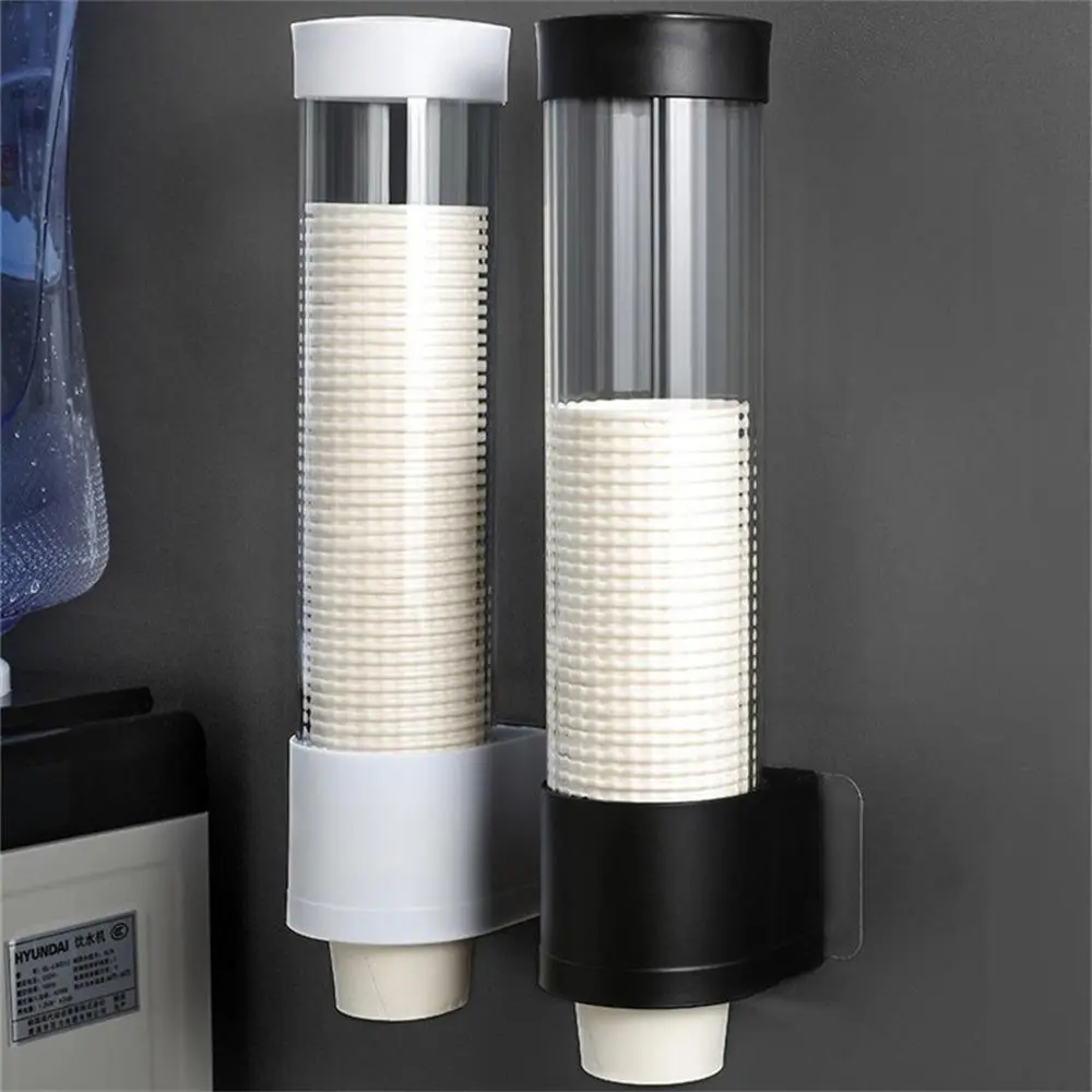 Plastic Cup Dispenser Eco-Friendly Wall-mounted Space-saving Paper Cup Holder Home Use Water Cup Dispenser for Kitchen Storage Office Organizer