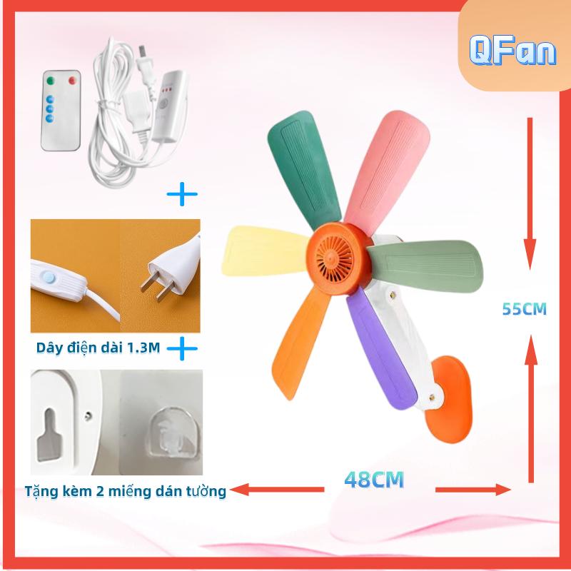 Quạt điện mini gắn tường không cần khoan lỗ, gắn voi nhà bếp, phòng  tắm, không gian nhỏ