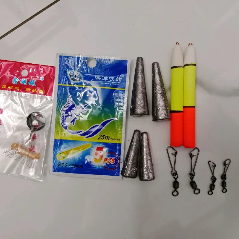 combo phao, chì, chặn, khoá, phao đèn (gòm 12 món) phụ kiện câu cá Đi Câu 3