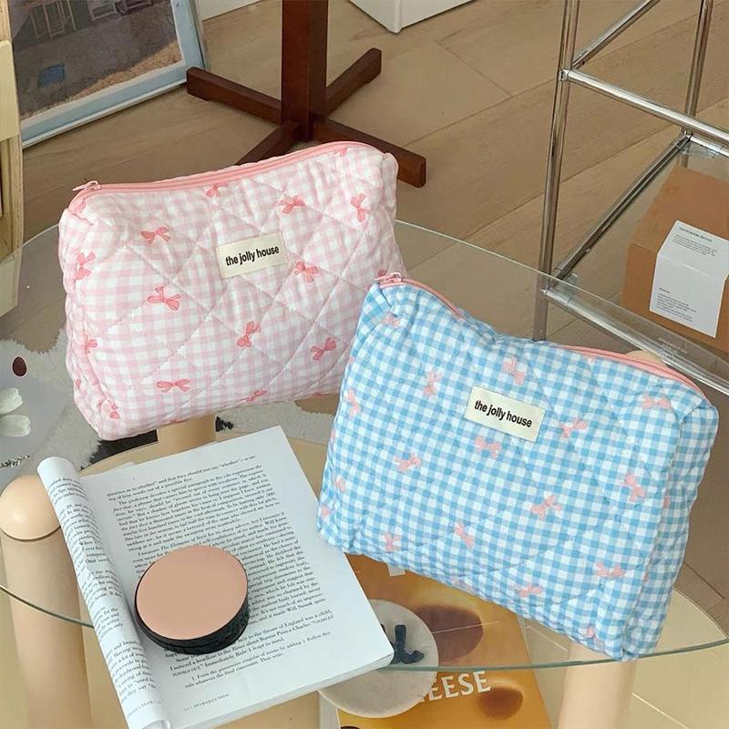 Product Introduction of Bowknot Cosmetic Bag Portable Soft Handbag Toiletries Capacity Bag Student Large Storage Bag 29