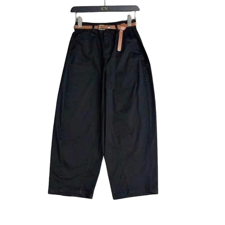 COMBO 2 QUẦN Quần baggy kaki mỏng tôn dáng xinh xắn Nữ Women Jean Pants Có Túi quần tây 9 tấc