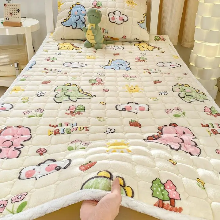 Đệm Nệm Sợi Sữa, Đệm Nằm, Đệm Gia Đình Và Ký Túc Xá, Thích Hợp Cho Sinh Viên, Nệm Đơn, Chăn Dày, Nệm Đệm Bông, Ga Trải Giường Nhung, Năm 2024 8