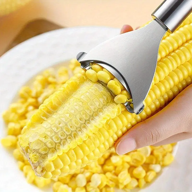 Stainless Steel Corn Stripper & Peeler - Durable, Multi-Use Kitchen Tool for Effortless Meal Prep Easy Kernel Removal Utensils