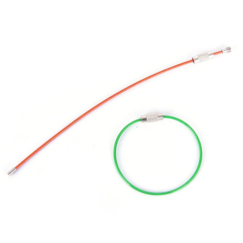 Product Introduction of Wire Keychain Keyring Circle Rope Cable Loop Screw Lock Gadget 16