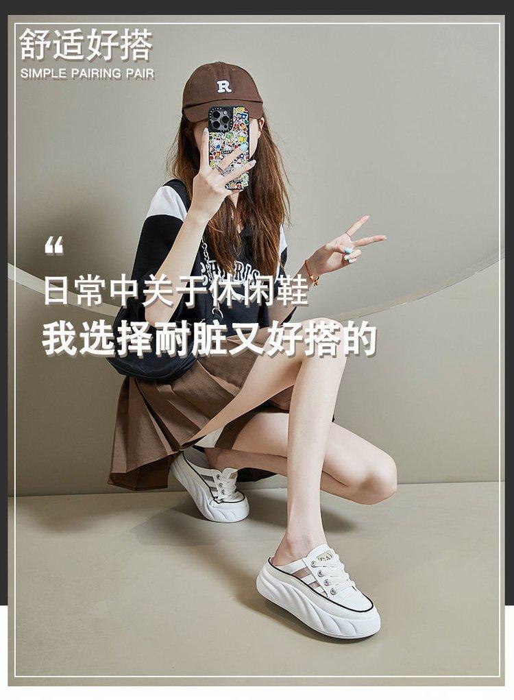 Product Introduction of Slippers Rubber Flat Mid Heel (3-5cm) Closed Toe Microfiber Footwear Comfort Girl Shoes Women Walking Shoes Dance 1