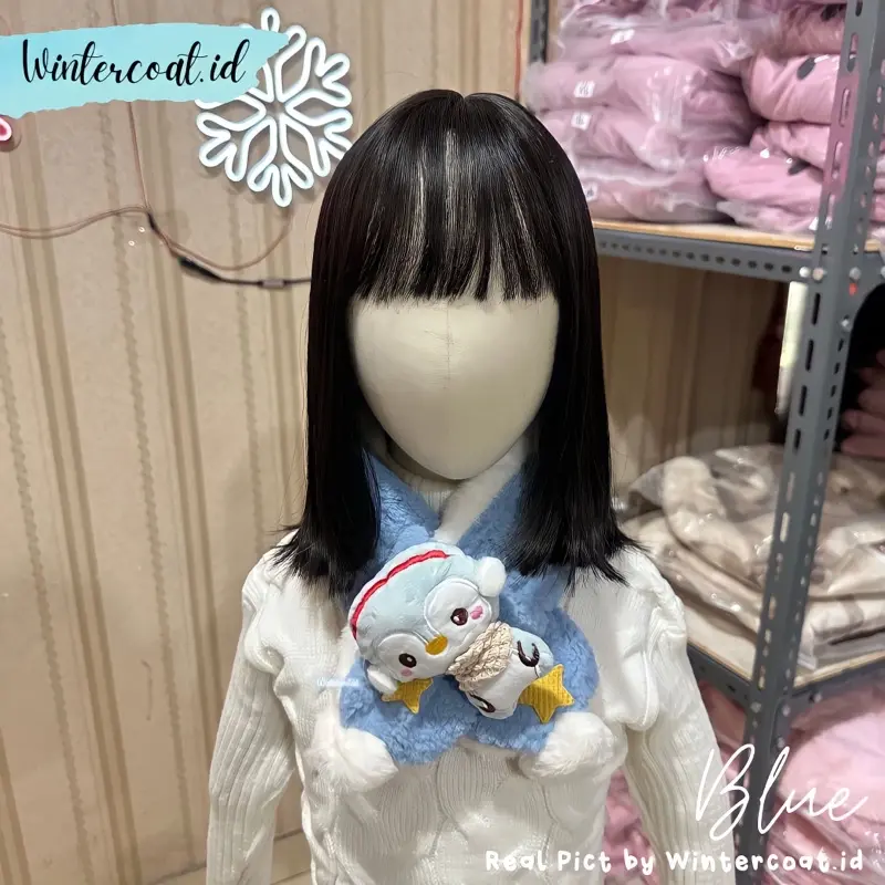 Kids winter scarf penguin pinguin syal anak musim dingin cewek cowok hangat penghangat leher 6