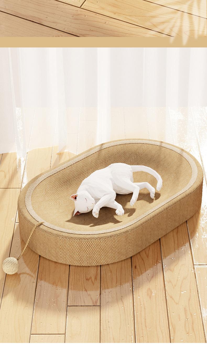 Product Introduction of Bảng Mài Móng Vuông Sisal, Thiết Kế Hình Bầu Dục Bền, Kết Hợp Với Chịu Lực, Không Bụi Khi Mèo Cào Chuồng Chó Cao giường  tầng  mèo nệm  cho  mèo  ngủ ổ  cho  chó  ngủ puppy  house ổ  mèo  ngủ lều  cho  mèo giường  tầng  mèo nhà  mèo  kính cat  box  house 6