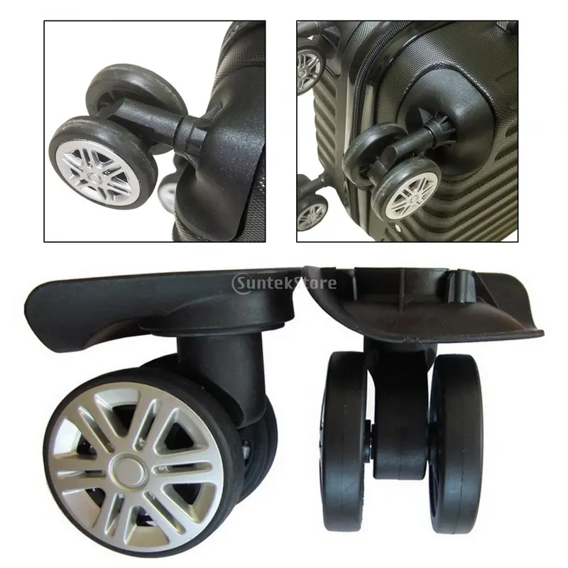 2Pcs 360 Swivel Luggage Replacement Wheels Suitcase Wheels for Trolleys Ba 3
