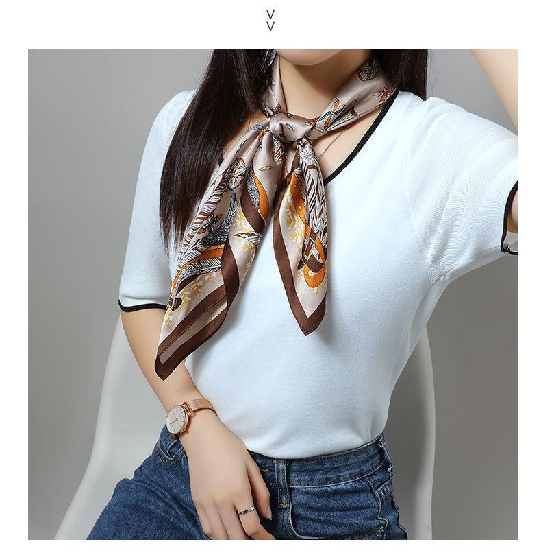 Product Introduction of Khăn Quàng quàng cổ, Nữ Cao Cấp, Dễ Phối Đồ Thời Trang Thanh Lịch, Khăn Vuông Nhỏ Quà Tặng Ins Cho Mẹ, Mùa Xuân Và Mùa Thu, 2024 Women 2