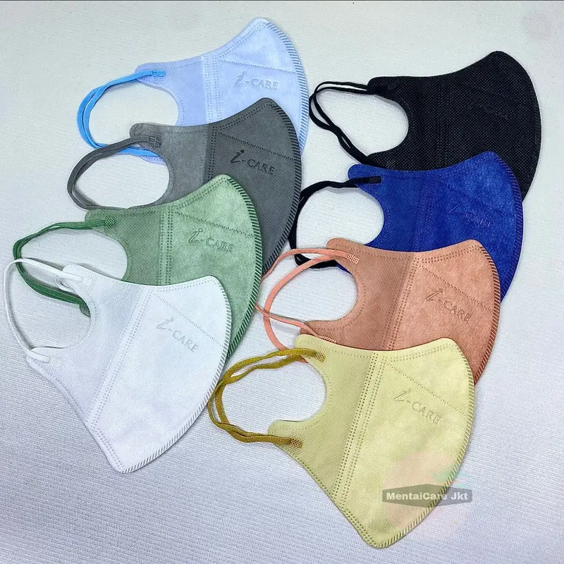 Masker ICARE Duckbill EMBOS Earloop 4ply PREMIUM QUALITY BOX 50pcs / POUCH 25pcs Waterproof Duckbill Icare 2