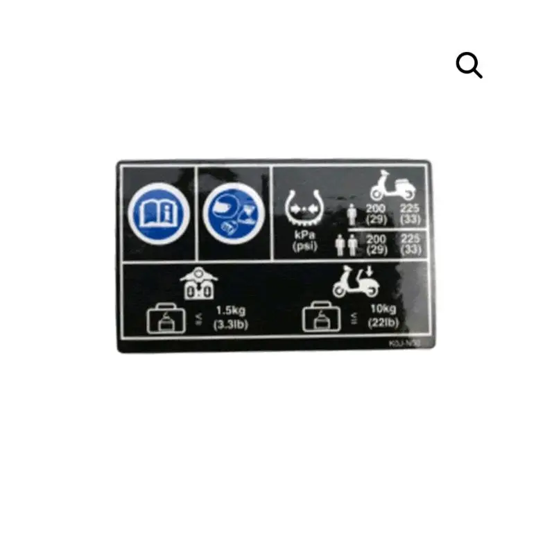 stiker label tekanan ban all new beat genio original stiker dashboard