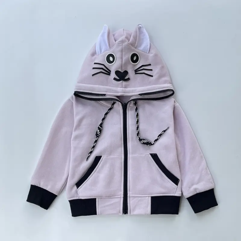 Áo khoác cho bé từ 8kg-30kg, họa tiết  thú cưng cute, có nón, chất liệu mềm mại.  Form unisex thích hợp cho cả bé trai và bé gái. 3