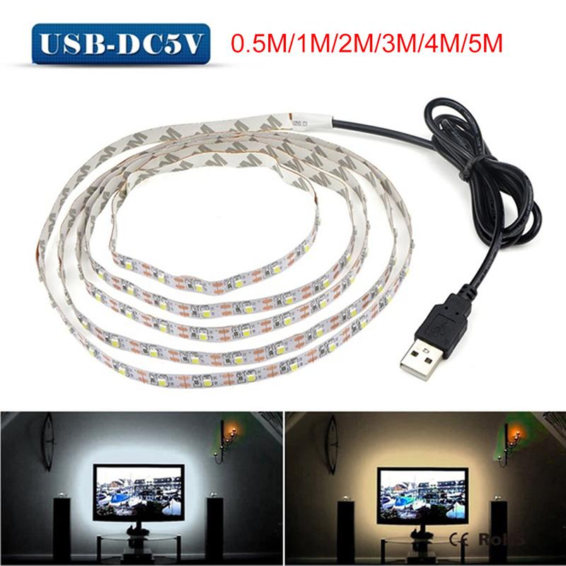 Đèn LED dây nguồn sáng nền TV, 5V, USB có thể sạc lại, Băng đèn trang trí,…