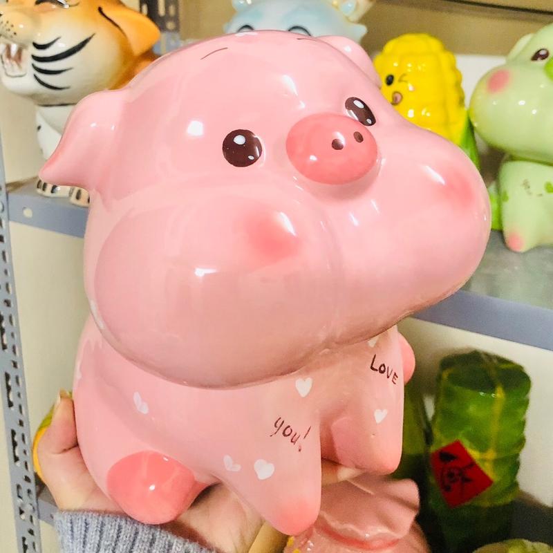 [ lỗ tròn + dẹt ] Heo đất tiết kiệm/ ống heo tiết kiệm / ống heo phúng phính/Ống Tiết Kiệm Đựng Tiền/ heo đất mini mẫu mới / giá rẻ