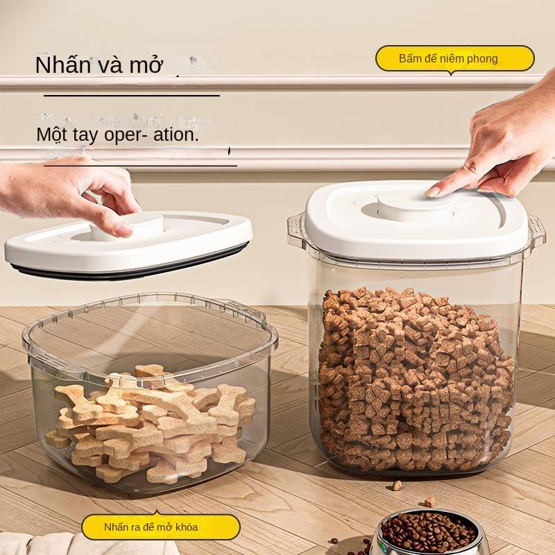 Hộp bảo quản thức ăn cho mèo và chó, hộp Kín khí, hộp đựng thức ăn bằng nhựa trong suốt, thích hợp để bảo quản 1