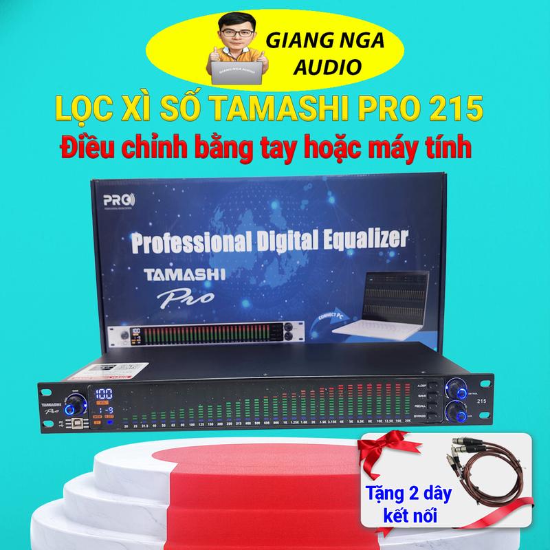 [Tặng kèm dây kết nối] Lọc xì số Tamashi Pro 215 Có phần mềm điều chỉnh bằng máy tính, căn chỉnh âm thanh