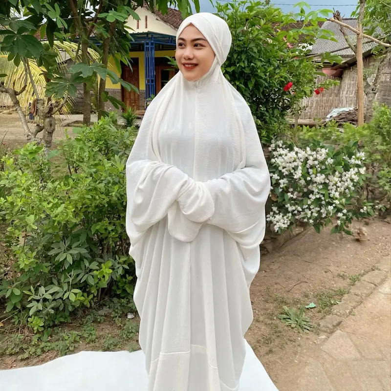 Mukena terusan cringkle/ mukena terusan standart syar’i mukenah  crinkle  airflow 4