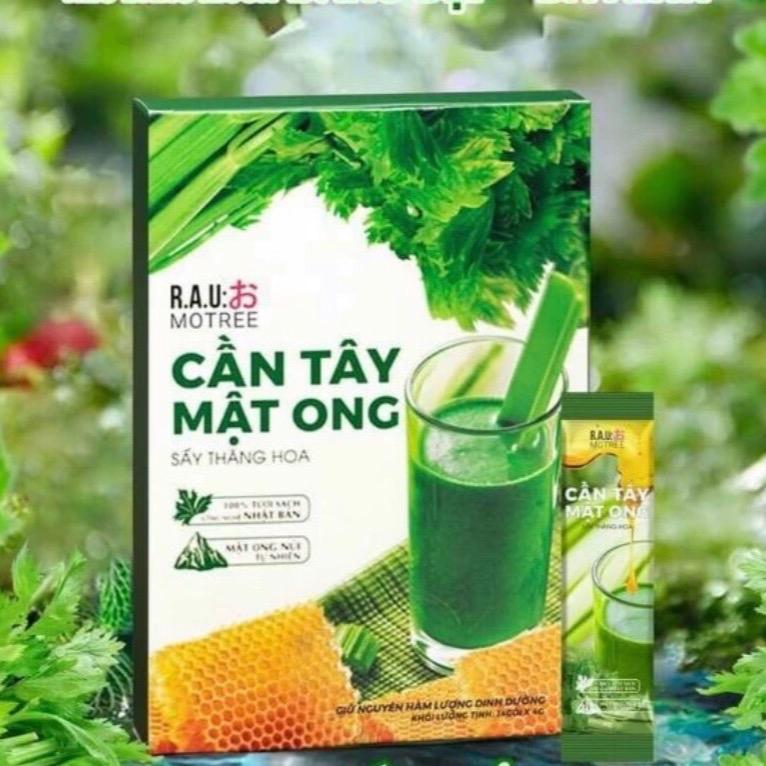 Thực phẩm bổ Sung Bột Cần Tây mật ong Sấy khô Motree Hộp 14 gói