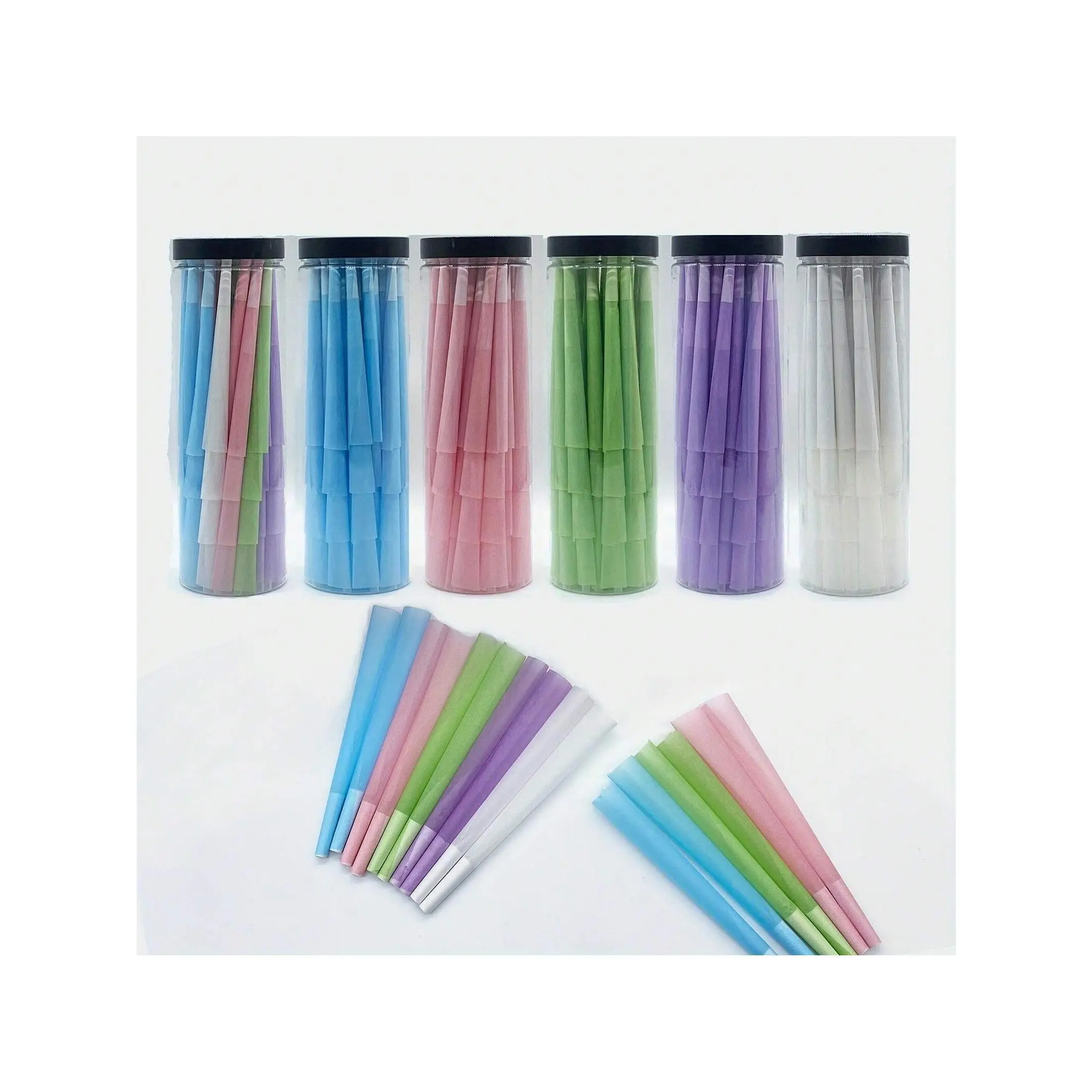 30/50/100 Pcs Pre-Rolled Cone Paper, With Tip, Unbleached Rolls, Slow Burning, Assorted Colors - Perfect For Bachelor Parties, Wooden Material, No Feathers, No Electricity Required - Party Supplies, Halloween Gifts, Christmas Gifts Boy Valentine Heart Wom