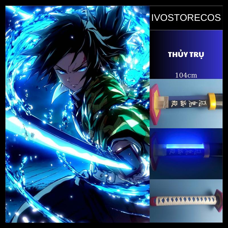 Thanh gươm diệt quỷ lắp ráp phát sáng, chân sạc type C, biểu diễn hóa trang - Toy, Đồ Chơi cosplay, anime