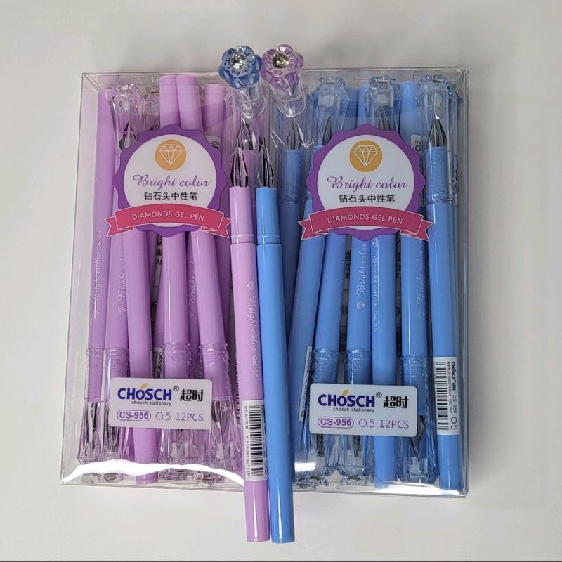 Bút mực Chosch 956 hộp 12 cây,  có mực xanh và tím,màu mực đẹp