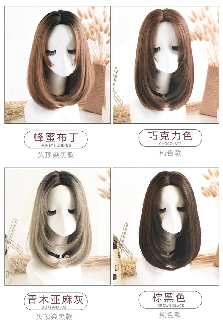 Product Introduction of New Korean wig with split long straight hair, fashionable and realistic headband, wig for women with long straight hair 1