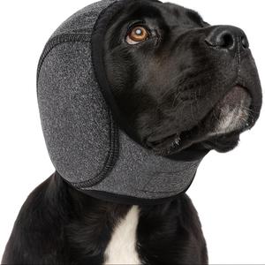 1 pc protector de oídos para perros tapones para los oídos bandana para reducción de ruido y protección auditiva diseño de fijación ajustable a la cabeza material suave y transpirable adecuado para nadar en la playa