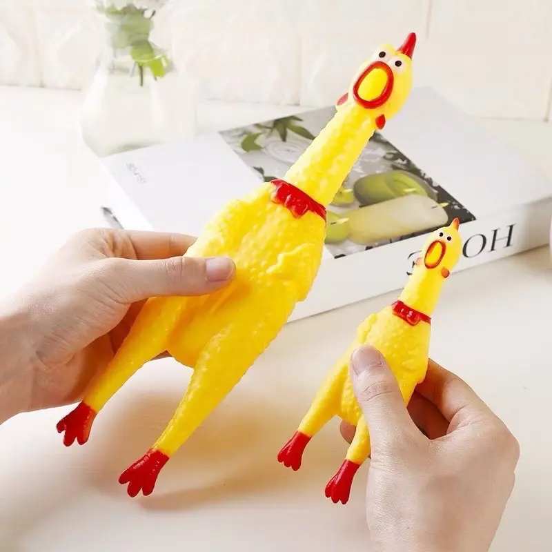 Đồ chơi con gà la hét, gà bóp kêu hài hước vui nhộn 5