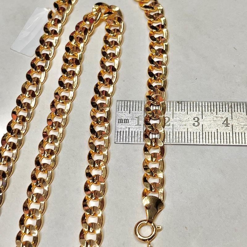 Dây Chuyền Saphia Xi Mạ 18k Kiểu Khoen Lật Móc Khoá Tròn [Đồng Thau Xi Mạ 18k]