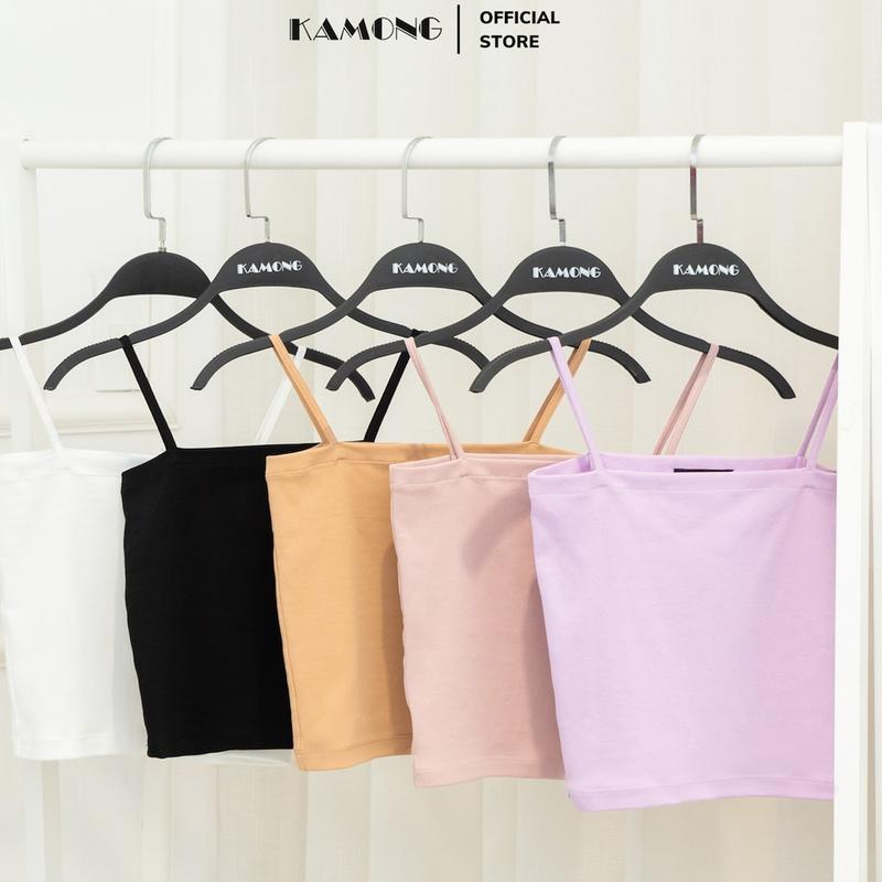 Áo hai dây thun nữ cao cấp KAMONG vải cotton 100% co dãn tốt A133 1