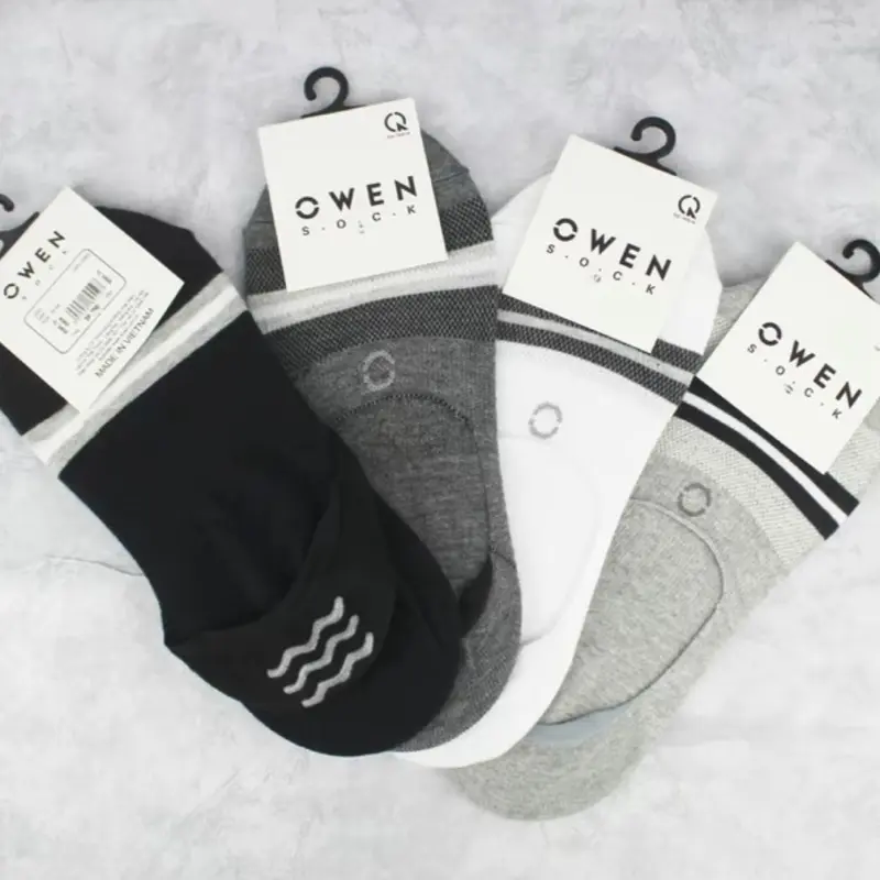 [ Chính hãng OWEN ] Tất OWEN giày lười kẻ,Tất khử khuẩn công nghệ nano, Tất giúp co giãn tĩnh mạch chống tê chân