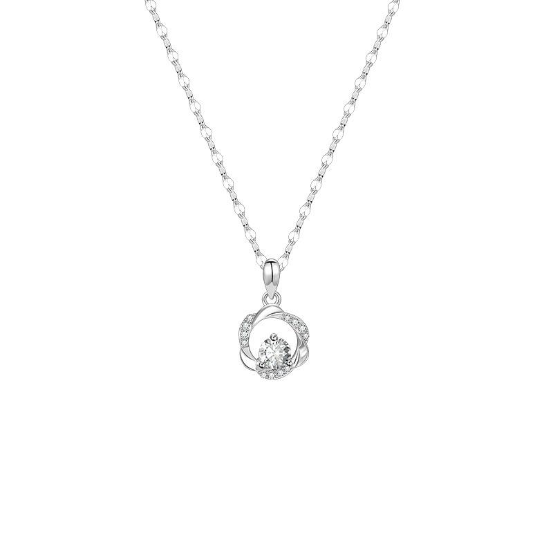 Vòng Cổ Dải Mobius, Nữ, Giá Cả Phải Chăng, Thiết Kế Sang Trọng, Phong Cách Độc Đáo Nhẫn Dây Chuyền Xương Đòn, Làm Bằng Thép Không Gỉ, Vòng Cổ Tròn Kim Cương Giả, Hợp Xu hướng Women Móc Khoá Women Móc Khoá Trang Sức Chain 4