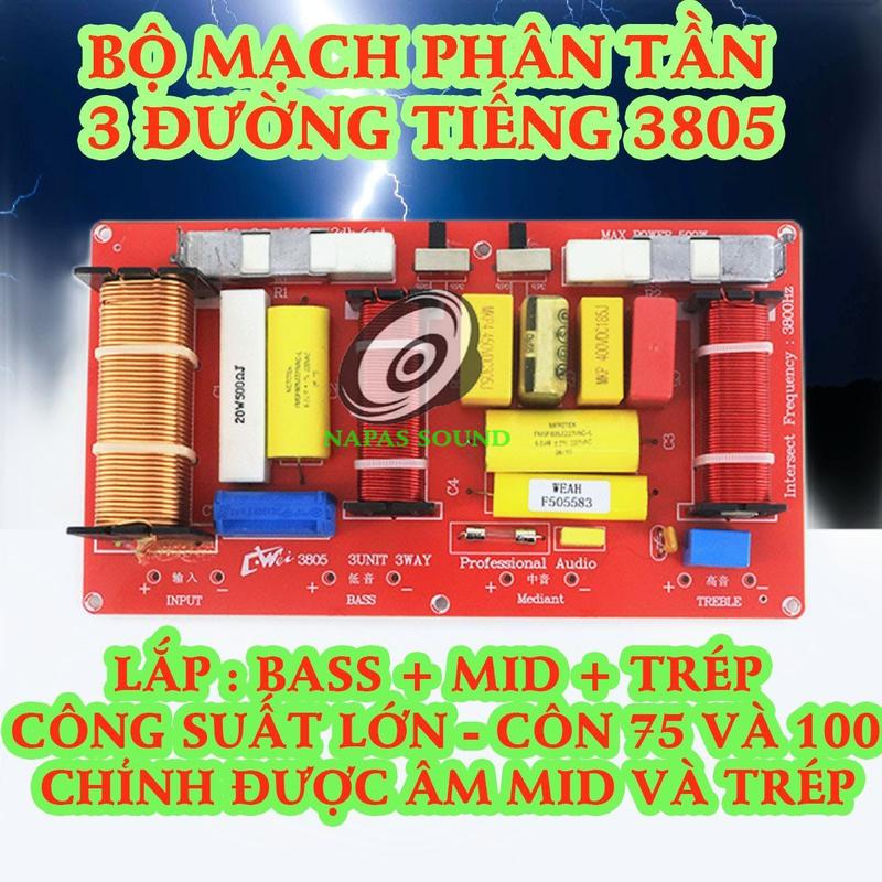 MẠCH PHÂN TẦN 3 ĐƯỜNG TIẾNG CW3805 - LẮP CHO LOA CÔN 75 100MM - GIÁ 1 MẠCH - PHÂN TẦN LOA BASS 30 40 50