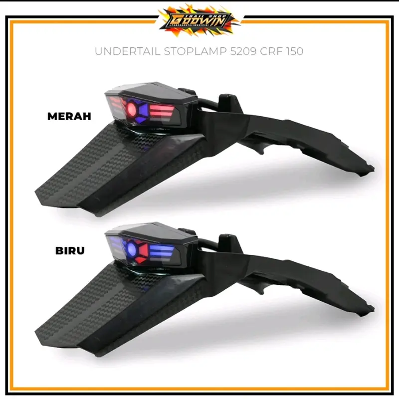 stoplamp honda crf 150L set spakbor led supermoto / slebor belakang crf 150 plus lampu led 2