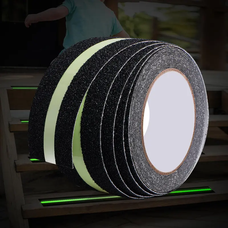 Luminous Self Adhesive Safety Anti Slip Tape, Reflective Tape with High Traction Gravel, Universal Tape for Indoor & Outdoor Stairs, Home Accessories 5