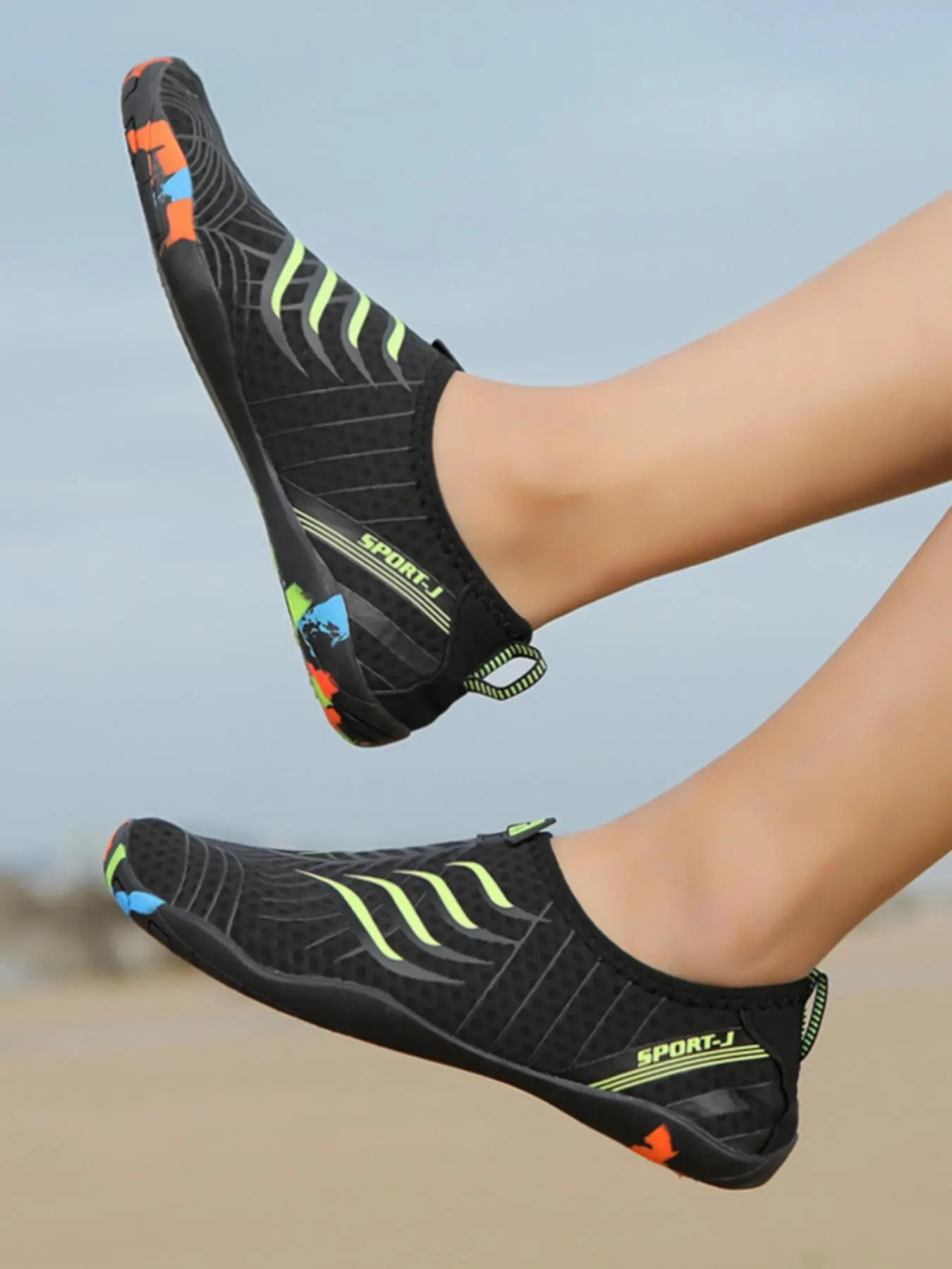 Unisex Colorblock Quick Drying Water Shoes, Lightweight Breathable Comfortable Sports Shoes for River Beach Swimming Pool Hiking Surfing, Outdoor Sports Footwear